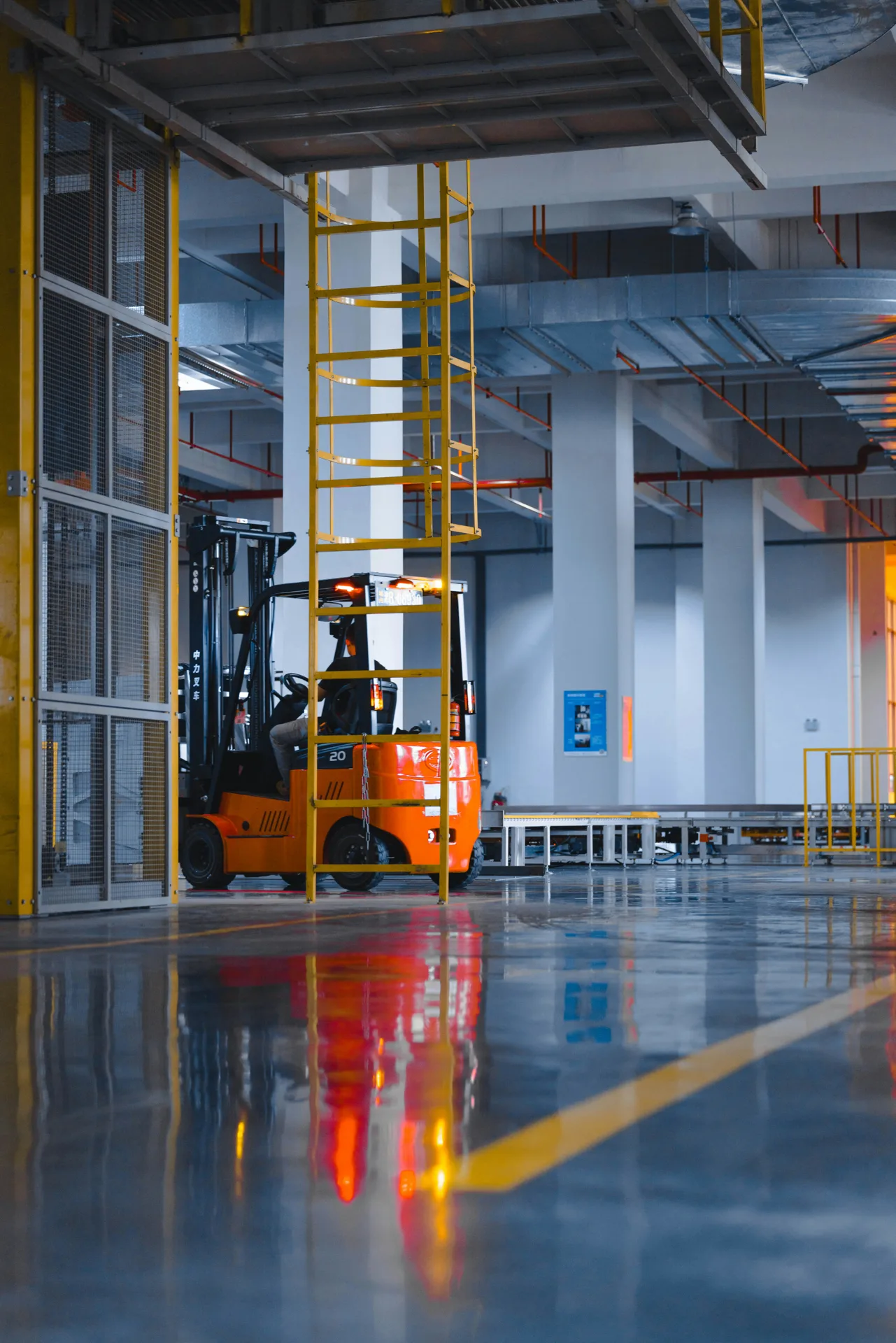 sealed concrete floor at a Minneapolis cold storage loading dock