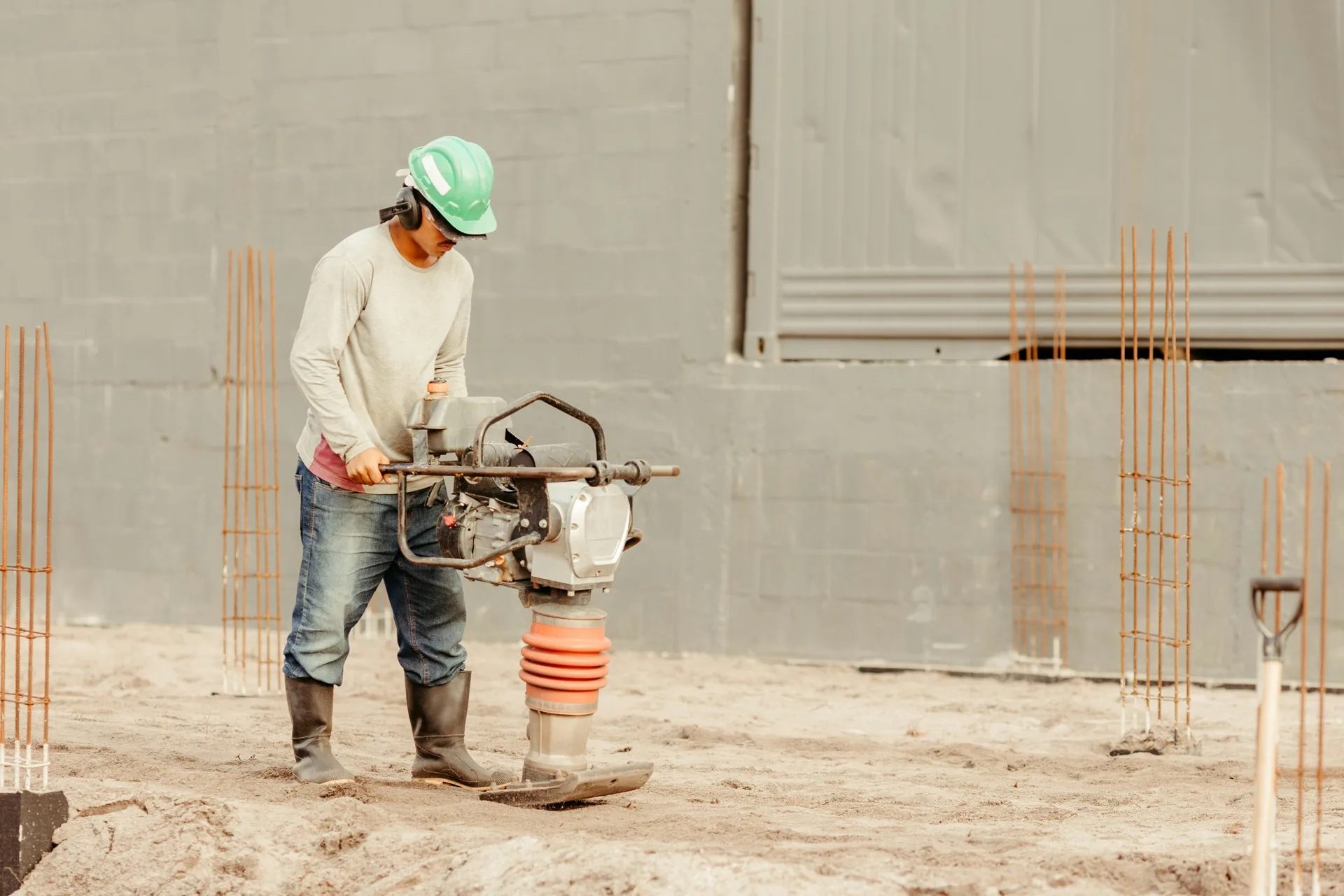 base prep before a driveway repair pour in Minneapolis
