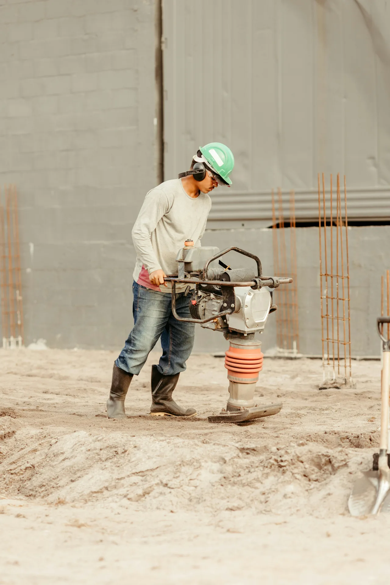 sub-grade prep before a concrete pour calculated by volume in Minneapolis