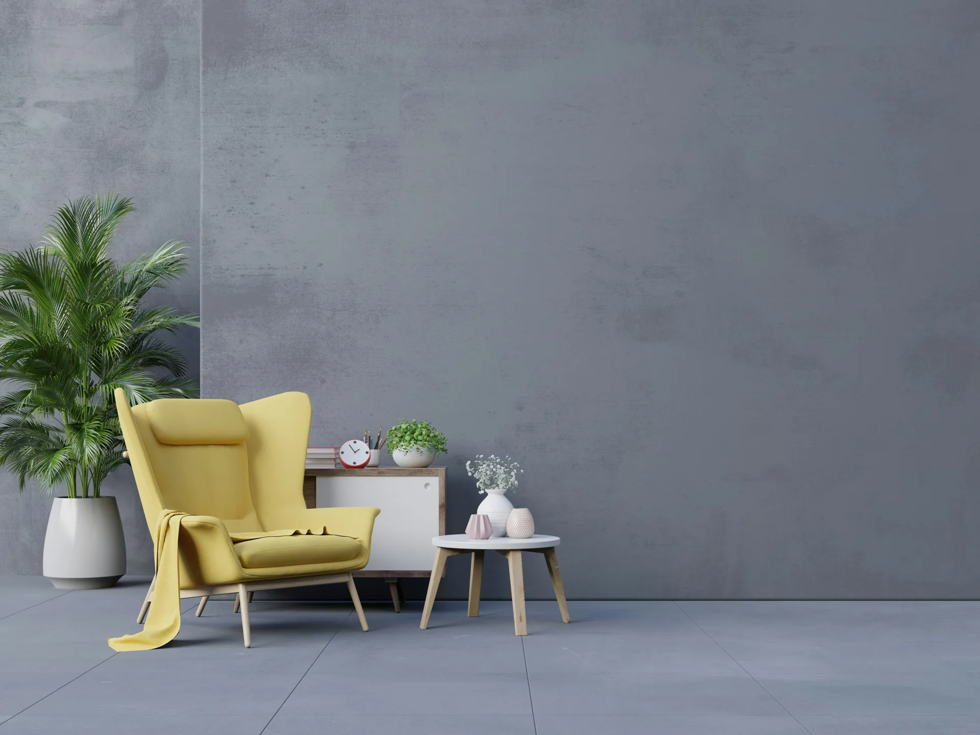 concrete feature surface in a modern Minneapolis interior