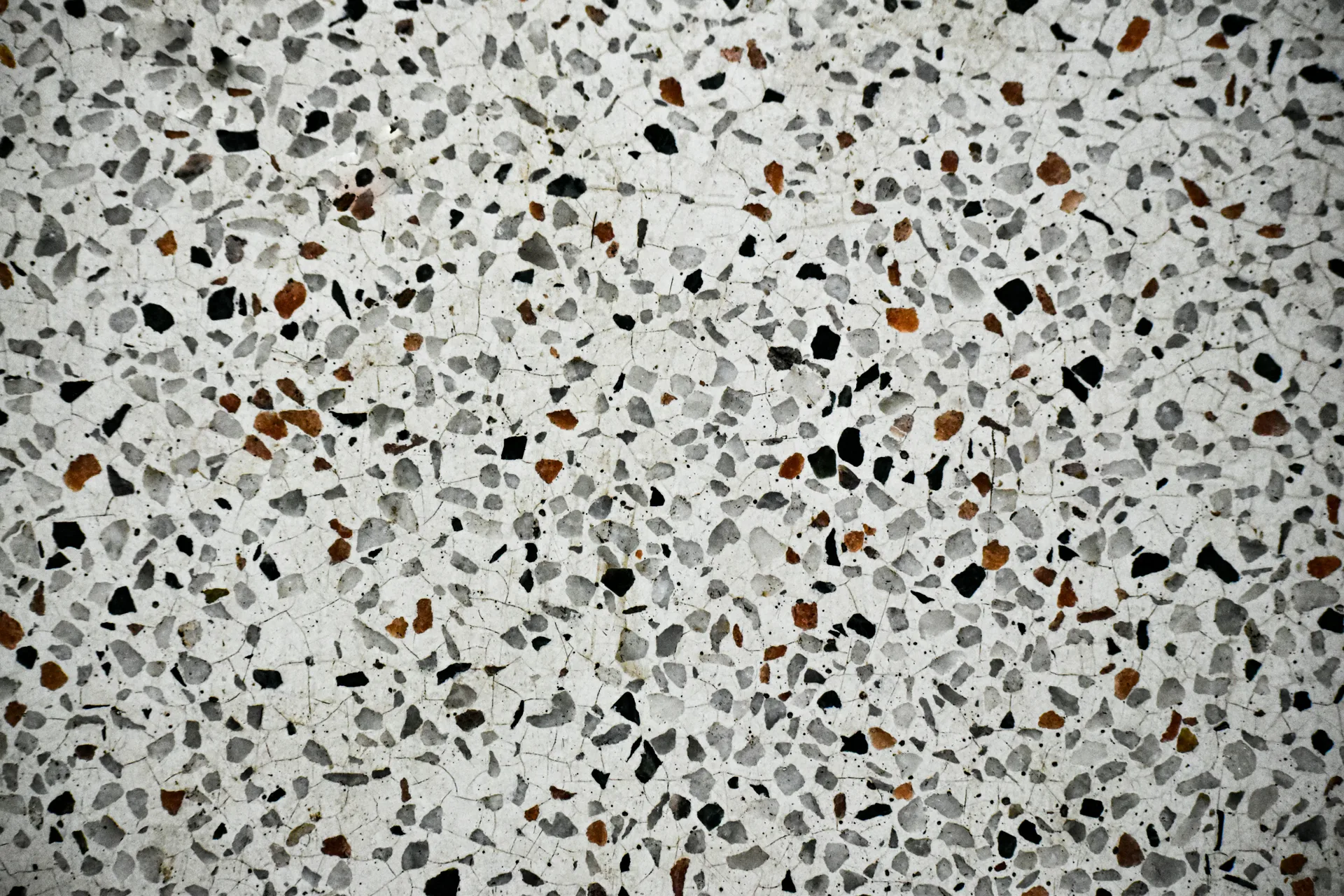 close-up of exposed aggregate concrete texture in Minneapolis