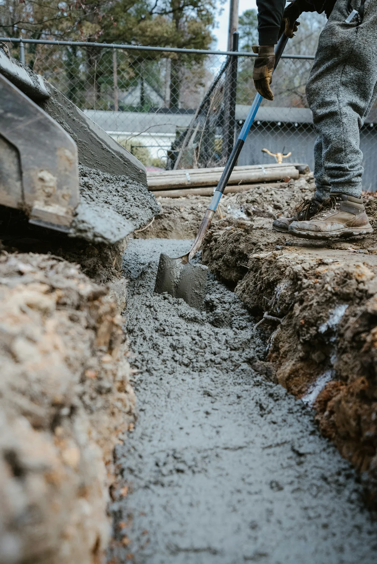 foundation repair excavation at a Minneapolis home
