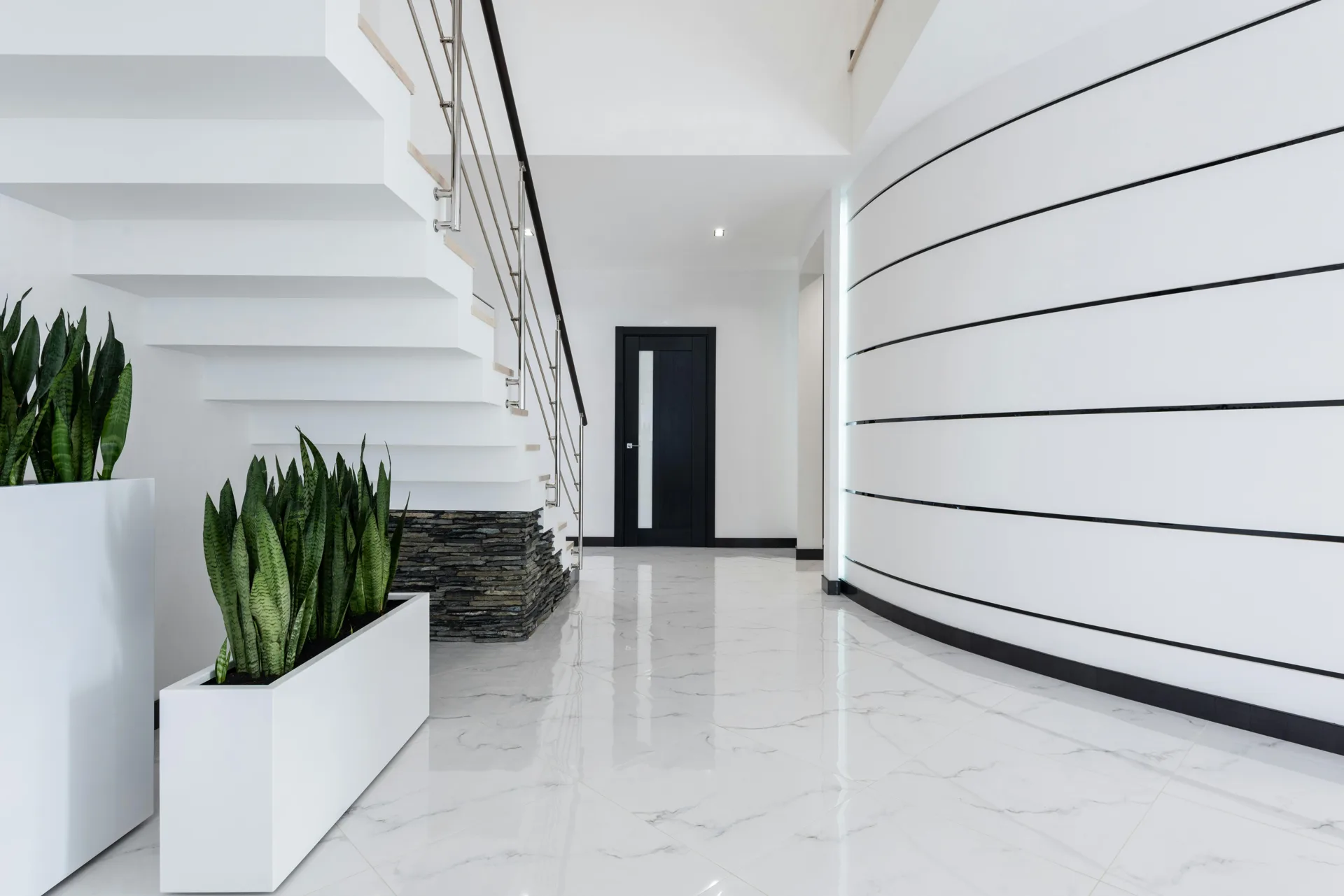 finished basement floor in a Minneapolis home, polished and flat