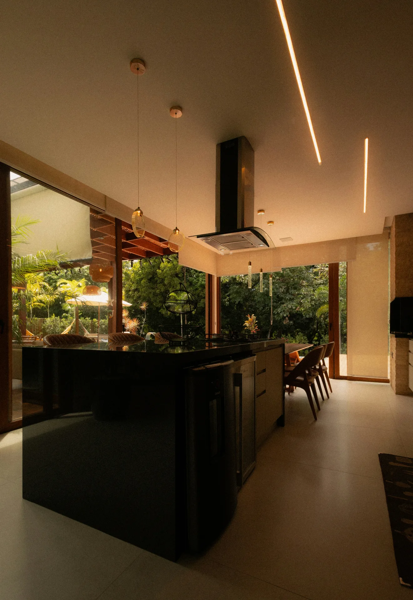 polished concrete floor in a modern Minneapolis kitchen